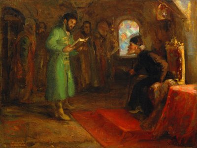 Boris Godunov con Ivan il Terribile da Ilya Efimovich Repin